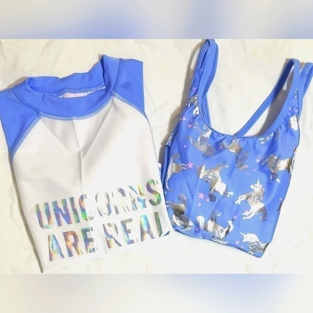 More Than Magic Unicorn Bathing Suit And Crop Top